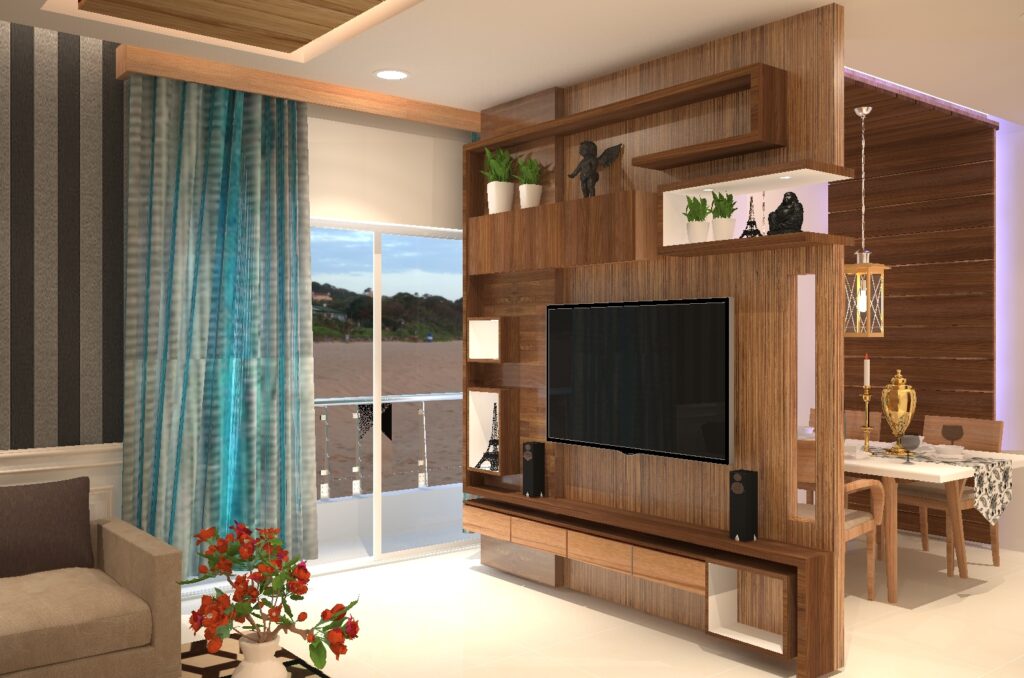 Living and dining interior by Espace N Design
