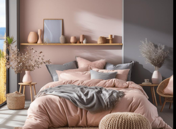 Dusty Rose + Grey