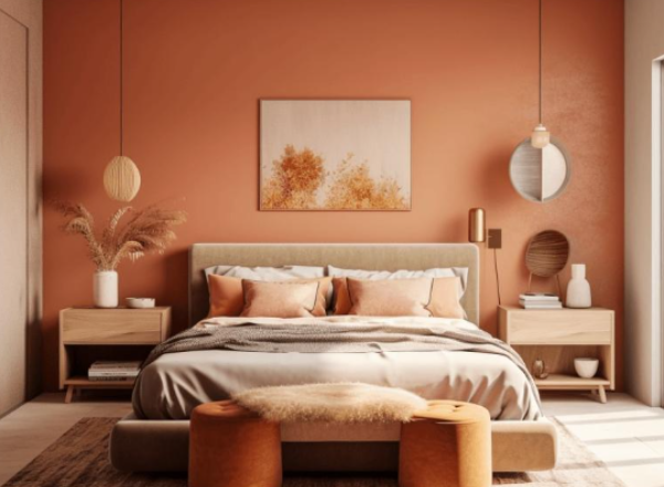 Rust Orange + Beige