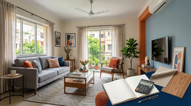 1000 sq ft interior design cost in Kolkata