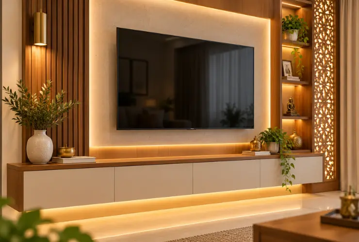 TV wall panel design for hall