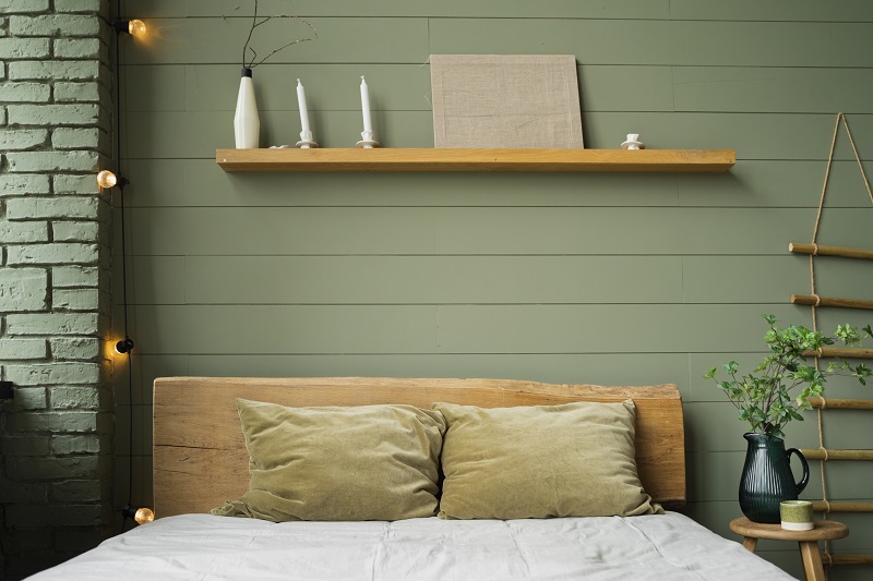 Textured bedroom wall decor